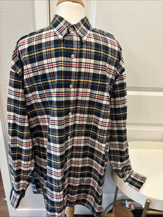 Lucchese Other - Lucchese Navy, White & Yellow Plaid Button-Down Shirt